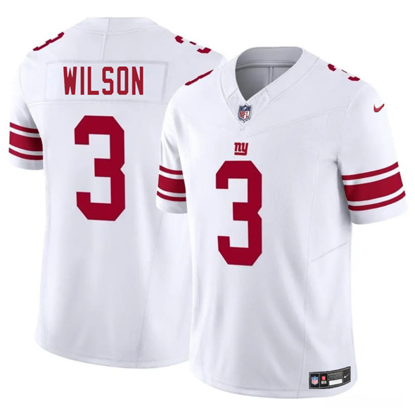 New York Giants #3 Russell Wilson White 2025 F.U.S.E. Vapor Untouchable Limited Stitched Jersey - Zenithce