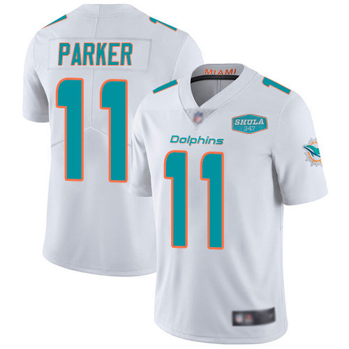Miami Dolphins #11 DeVante Parker White With 347 Shula Patch 2020 Vapor Untouchable Limited Stitched Jersey - Zenithce