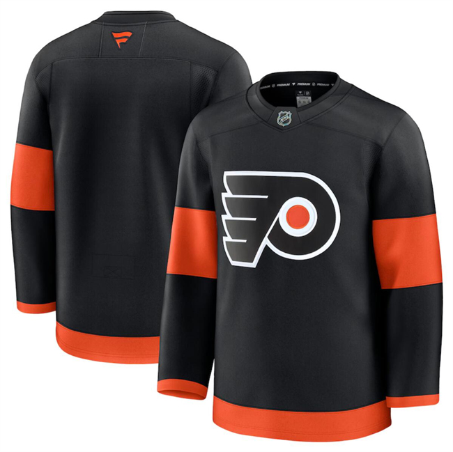 Philadelphia Flyers Blank Black 2024-25 Alternate Stitched Jersey - Zenithce