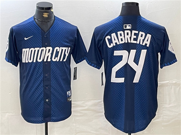 Detroit Tigers #24 Miguel Cabrera 2024 Navy City Connect Cool Base Limited Stitched Jersey - Zenithce