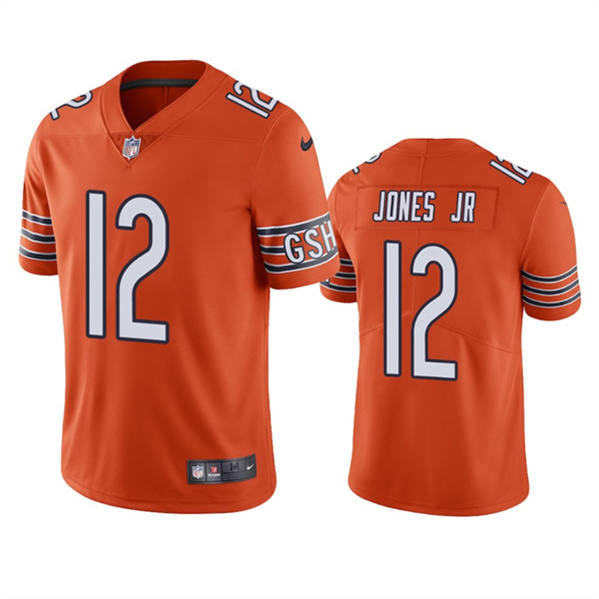 Chicago Bears #12 Velus Jones Jr. Orange Vapor Untouchable Limited Stitched Jersey - Zenithce