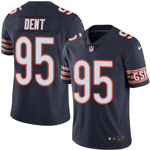 Bears #95 Richard Dent Navy Blue Stitched Limited Rush Nike Jersey - Zenithce