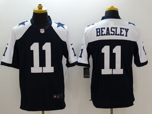 Cowboys #11 Cole Beasley Navy Blue Thanksgiving Throwback Stitched Limited Nike Jersey - Zenithce