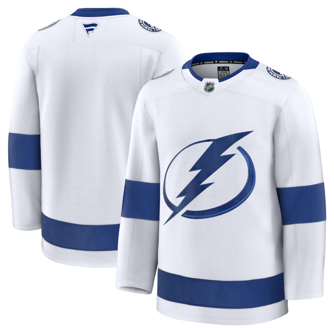 Tampa Bay Lightning Blank White 2024-25 Away Stitched Jersey - Zenithce