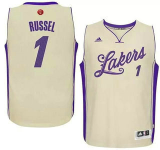 Los Angeles Lakers #1 D'Angelo Russell Revolution 30 Swingman 2015 Christmas Day White Jersey - Zenithce