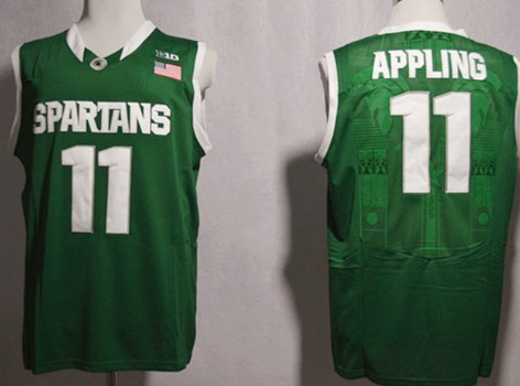 Michigan State Spartans #11 Keith Appling Green Jersey - Zenithce