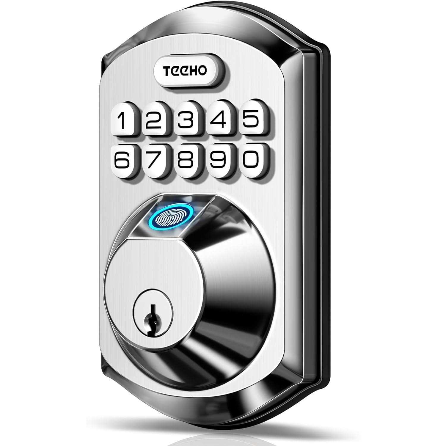 Teeho Keyless Entry Door Lock Keypad Electronic Smart Deadbolt Front Door Satin Nickel - Zenithce