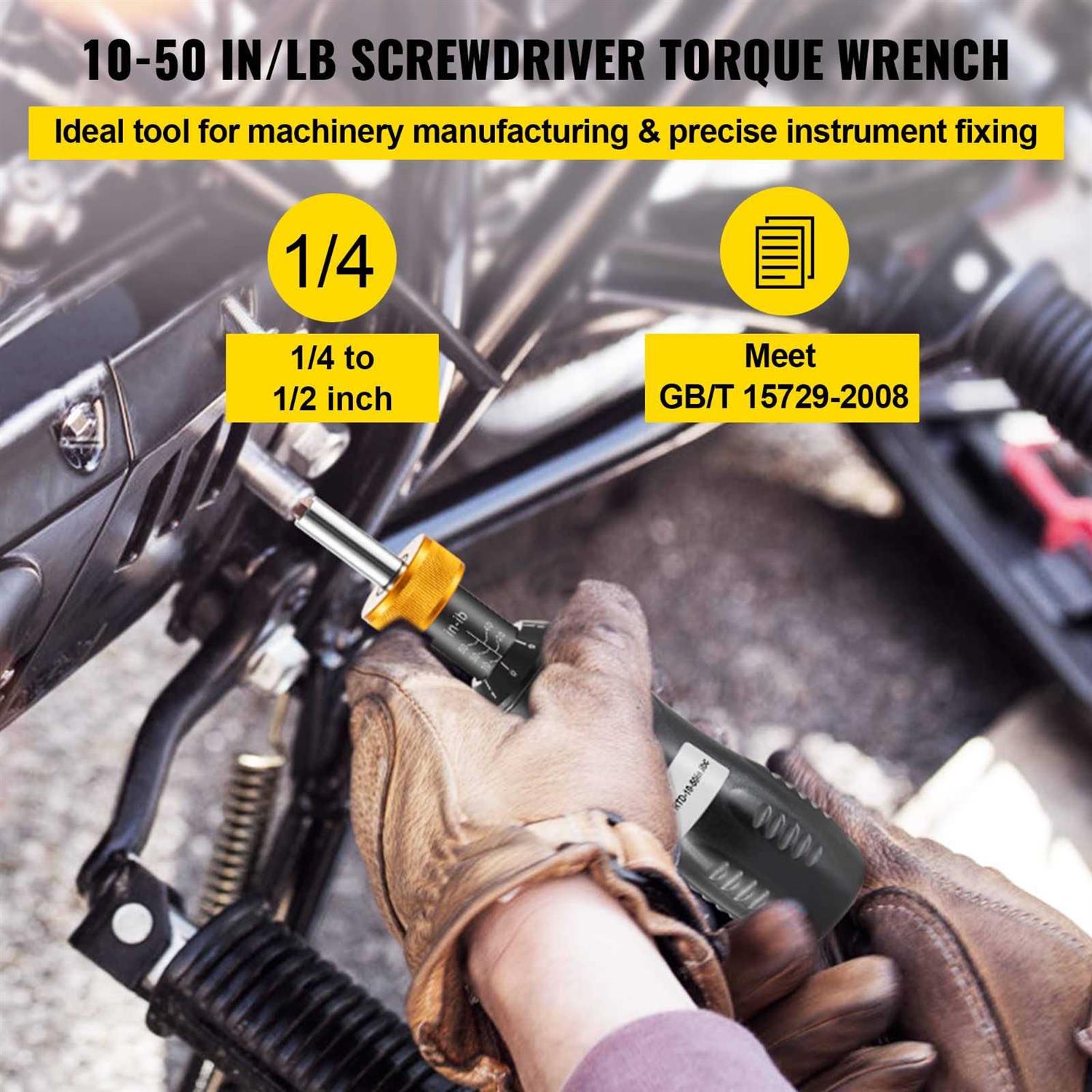 VEVOR Torque Screwdriver 1/4 Drive Screwdriver Torque Wrench Torque Screwdriver Electrician Torque Range Accurate to ±5% - Zenithce