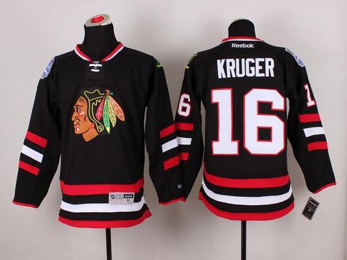 Blackhawks #16 Marcus Kruger Black 2014 Stadium Series Stitched Jersey - Zenithce