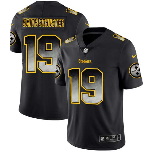 Pittsburgh Steelers #19 JuJu Smith-Schuster 2019 Black Smoke Fashion Limited Stitched Jersey - Zenithce