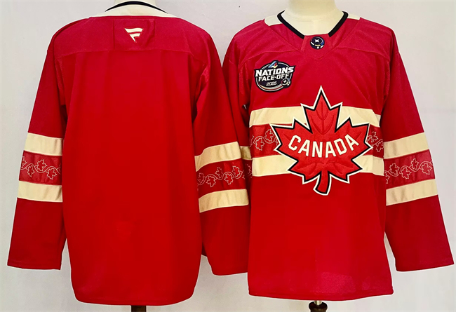 Canada Blank Red 2025 4 Nations Face-Off Premium Stitched Jersey - Zenithce