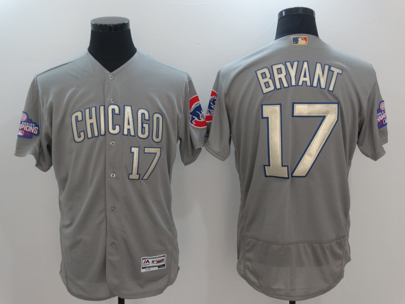 Chicago Cubs #17 Kris Bryant World Series Champions Gold Program Flexbase Stitched Jersey - Zenithce