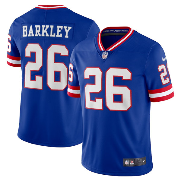 New York Giants #26 Saquon Barkley Royal Vapor Untouchable Limited Stitched Jersey - Zenithce