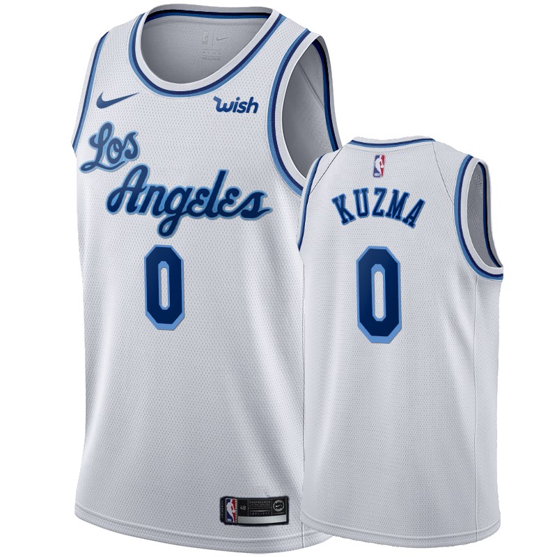 Lakers #0 Kyle Kuzma White 2019-20 Hardwood Classic Edition Stitched Jersey - Zenithce