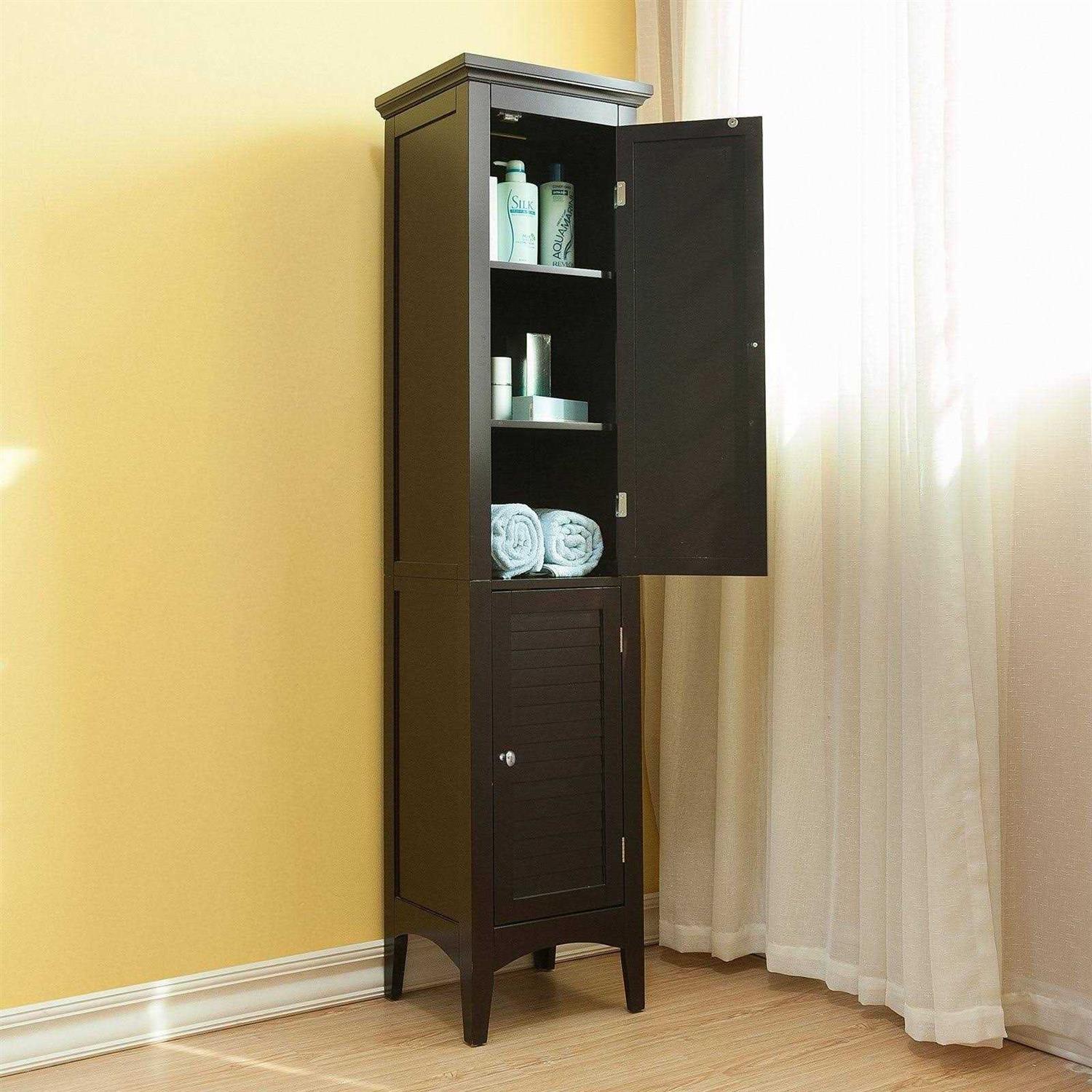 Teamson Home Delaney Wooden Linen Cabinet with Drawer - Zenithce