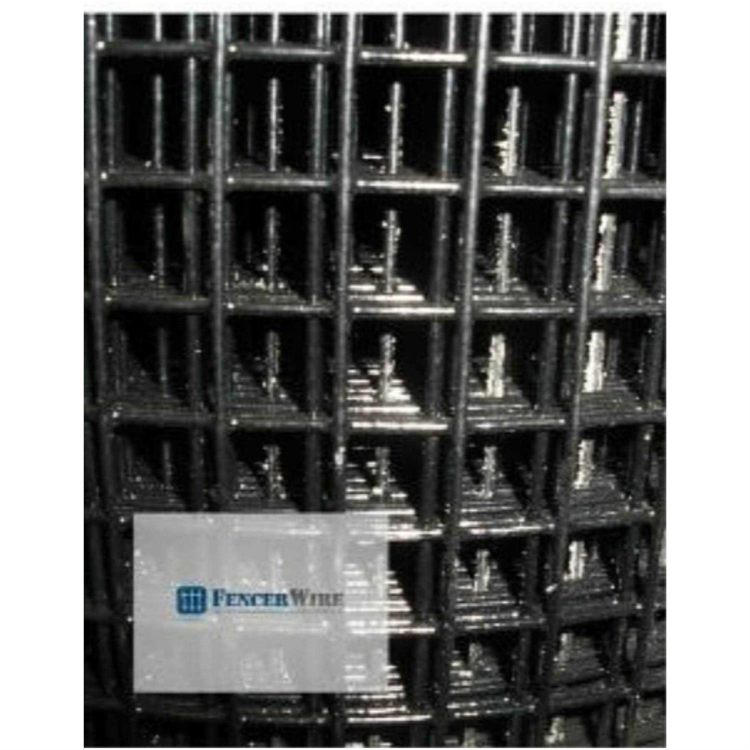 Fencer Wire 16 Gauge Black Vinyl Coated Welded Wire Mesh Size 1.5 inch by 1.5 inch - Zenithce