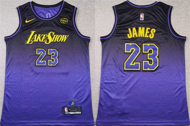 Los Angeles Lakers #23 LeBron James Purple 2024 Stitched Jersey - Zenithce