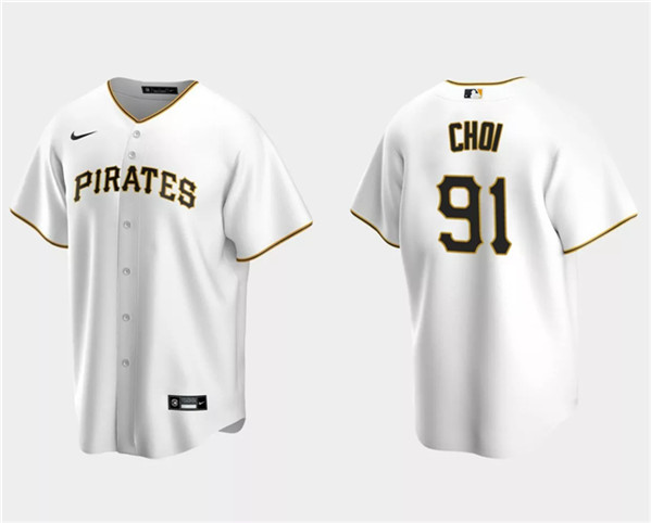 Pittsburgh Pirates #91 Ji Man Choi White Cool Base Stitched Jersey - Zenithce