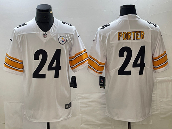 Pittsburgh Steelers #24 Joey Porter Jr. White Vapor Untouchable Limited Stitched Jersey - Zenithce