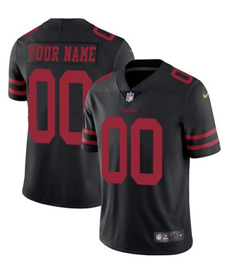 49ers Customized Black Vapor Untouchable Limited Stitched Jersey - Zenithce