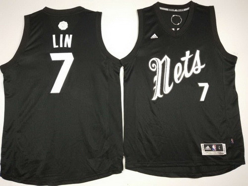 Brooklyn Nets #7 Jeremy Lin adidas Black 2016 Christmas Day Stitched Swingman Jersey - Zenithce
