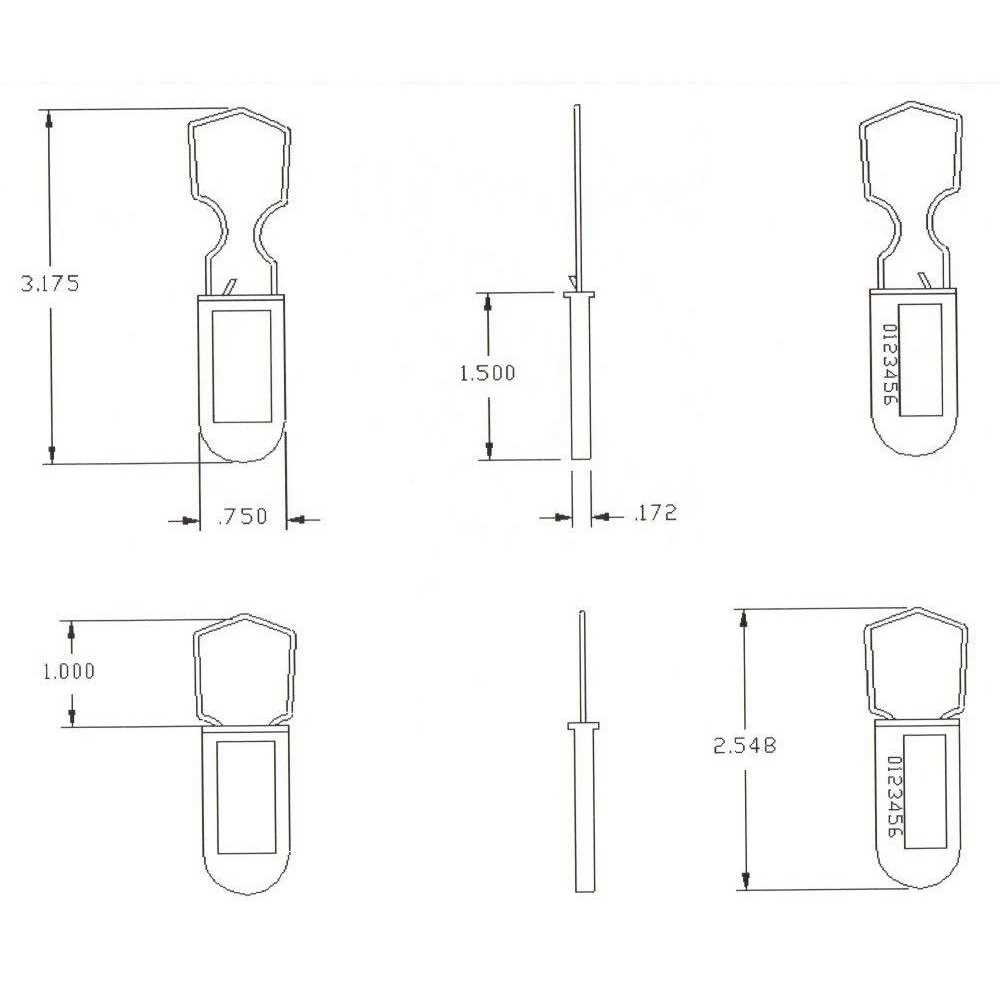 Electric Meter Security Seal Wire Padlock Pack of 50 - Zenithce