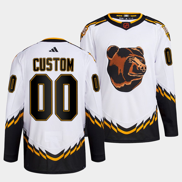 Boston Bruins Custom White 2022 Reverse Retro Stitched Jersey - Zenithce