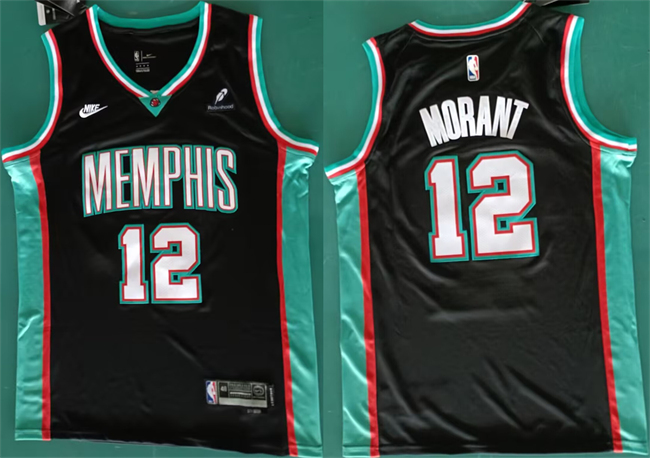 Memphis Grizzlies #12 Ja Morant Black 2025 Classic Edition Stitched Jersey - Zenithce