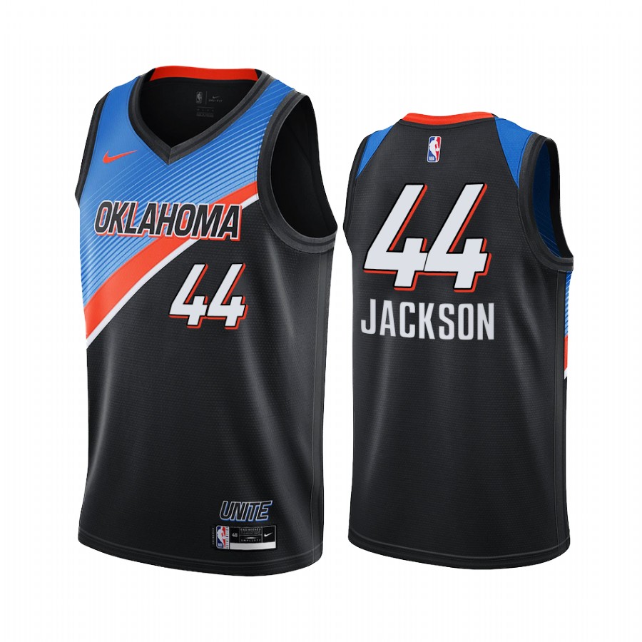 Thunder #44 Justin Jackson Black Swingman 2020-21 City Edition Jersey - Zenithce