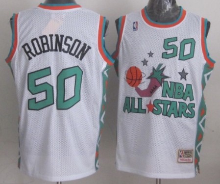1996 All-Star #50 David Robinson White Swingman Throwback Jersey - Zenithce