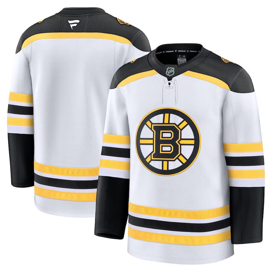 Boston Bruins Blank White 2024-25 Away Stitched Jersey - Zenithce