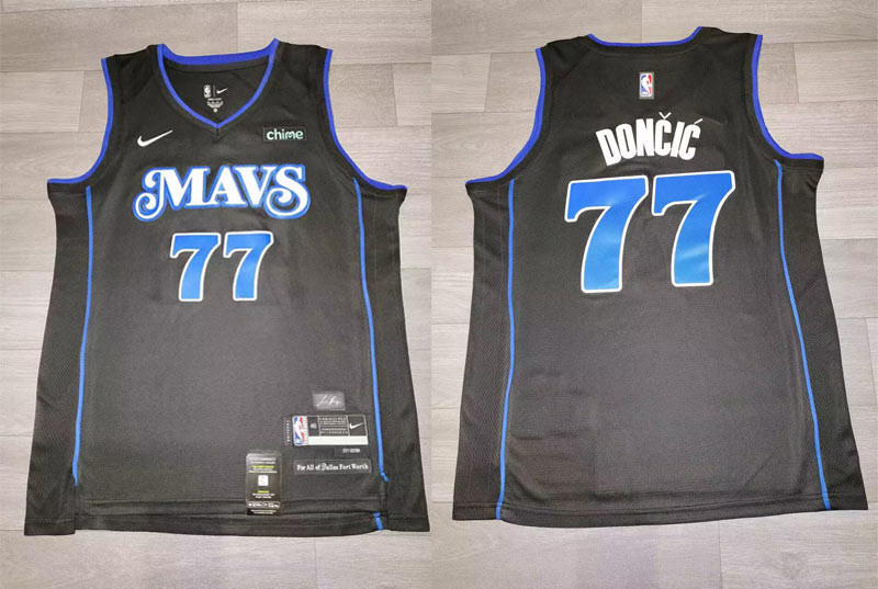 Mavericks 77 Luka Doncic Black 2023-24 City Edition Swingman Jersey - Zenithce