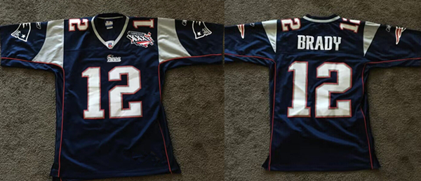 New England Patriots #12 Tom Brady Navy Super Bowl XXXVI Patch Limited Stitched Jersey - Zenithce