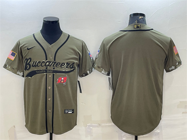 Tampa Bay Buccaneers Blank Olive 2022 Salute To Service Cool Base Stitched Jersey - Zenithce