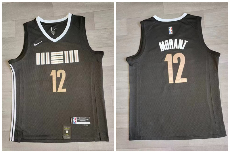 Grizzlies 12 Ja Morant Black 2023-24 City Edition Swingman Jersey - Zenithce