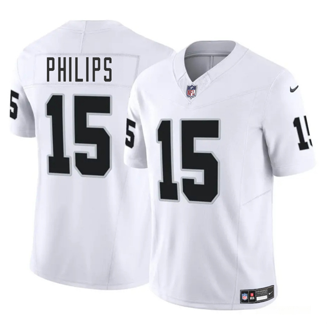 Las Vegas Raiders #15 Kyle Philips White 2025 F.U.S.E. Vapor Stitched Jersey - Zenithce