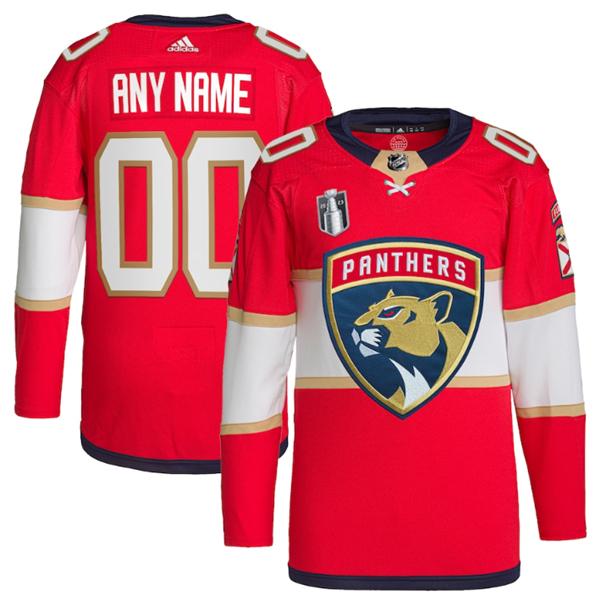 Florida Panthers Custom Red 2023 Stanley Cup Final Stitched Jersey - Zenithce