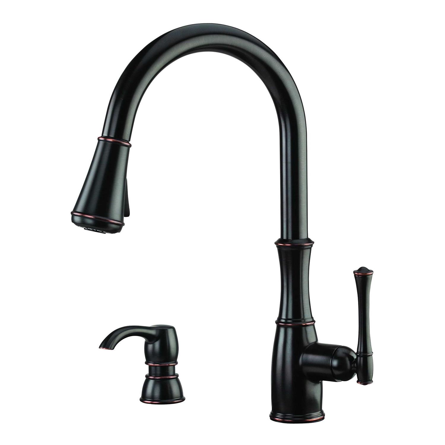 Pfister Vedra 8 in. Widespread Double Handle High Arc Bathroom Faucet with Drain Kit Included - Zenithce