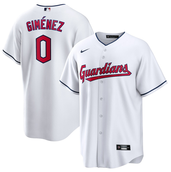 Cleveland Guardians #0 Andrés Giménez White Cool Base Stitched Jersey - Zenithce