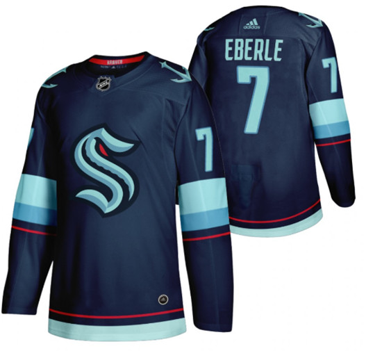 Seattle Kraken #7 Jordan Eberle Navy Stitched Jersey - Zenithce