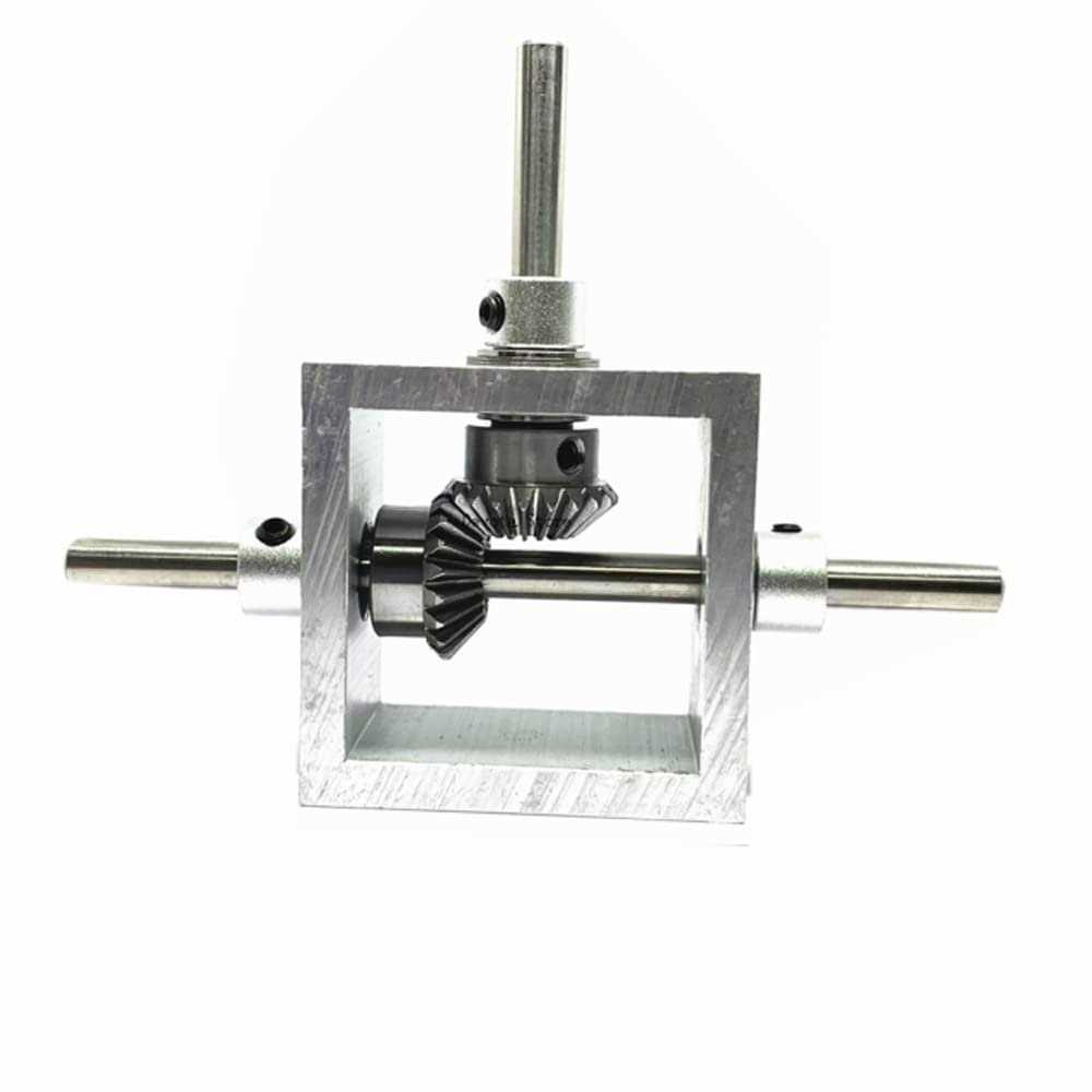 Pgfun 1:1 Right Angle Bevel Gearbox 1 Module 20 Teeth 90A Angle Drive Steering Gear Device Simple Mechanical Diy Module - Zenithce
