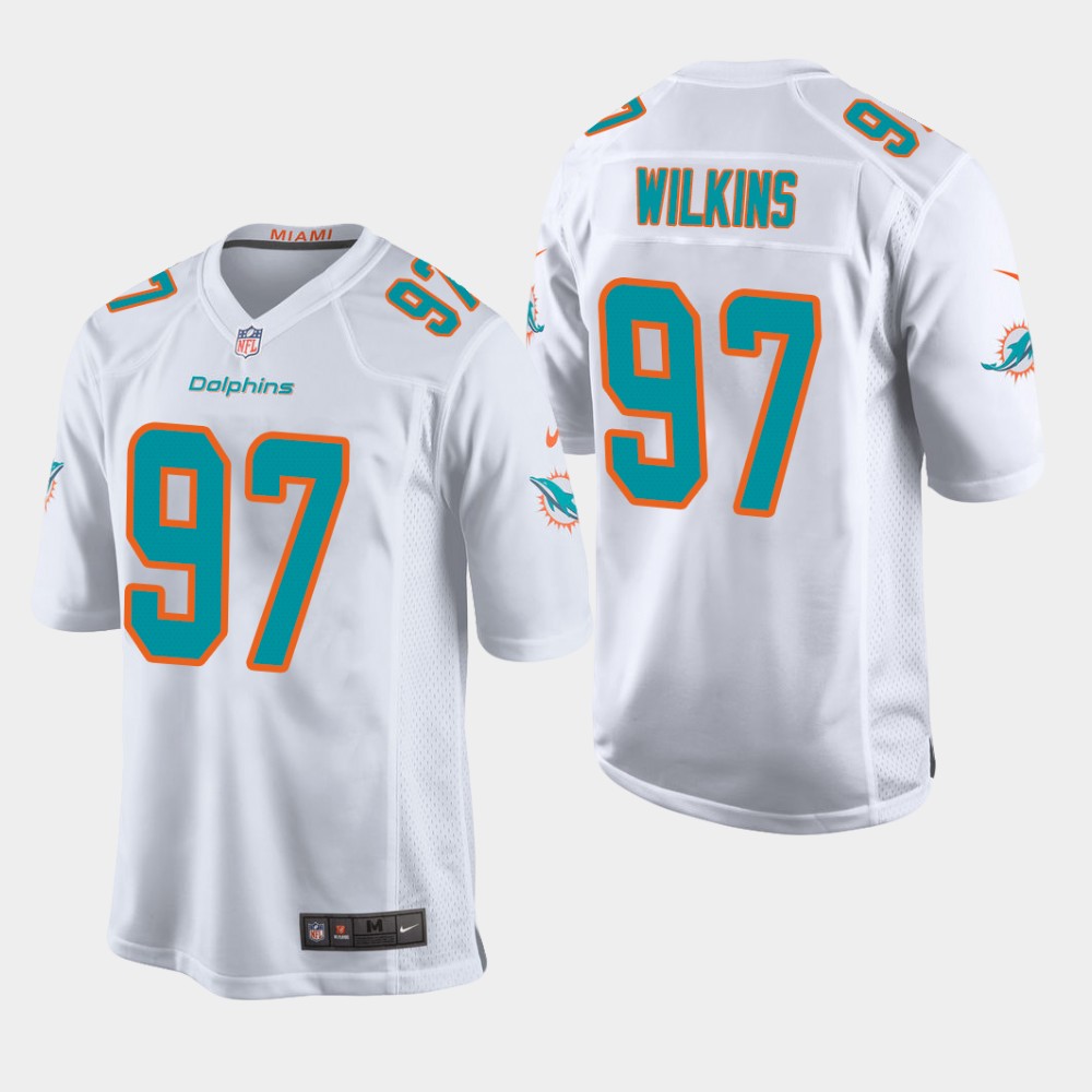 Miami Dolphins #97 Christian Wilkins White Stitched Jersey - Zenithce