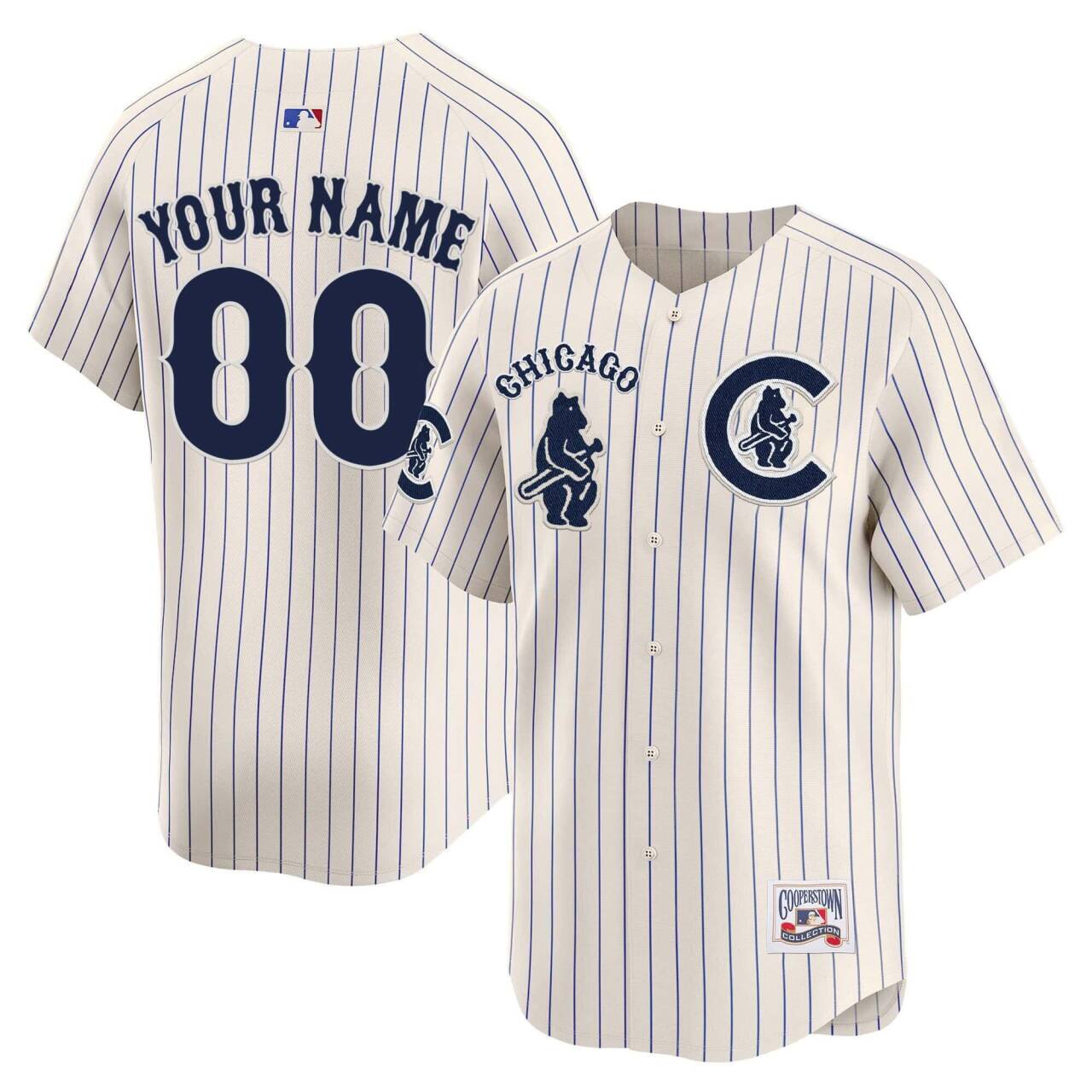 Chicago Cubs Custom Cream Pinstripe Special Vapor Premier Limited Stitched Jersey - Zenithce