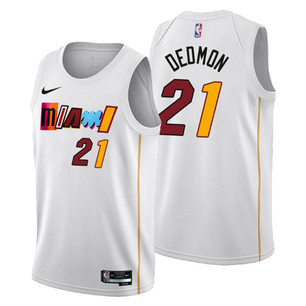 Miami Heat #21 Dewayne Dedmon 2022-23 White City Edition Stitched Jersey - Zenithce