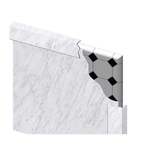 FlexStone 3 x 95 Standard Trim with 3/8 Lip FLXSG396WH - Zenithce