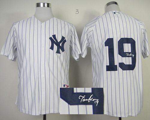 Yankees #19 Masahiro Tanaka White Autographed Stitched Jersey - Zenithce