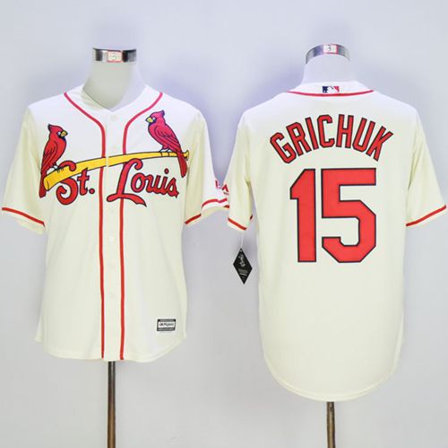 Cardinals #15 Randal Grichuk Cream New Cool Base Stitched Jersey - Zenithce