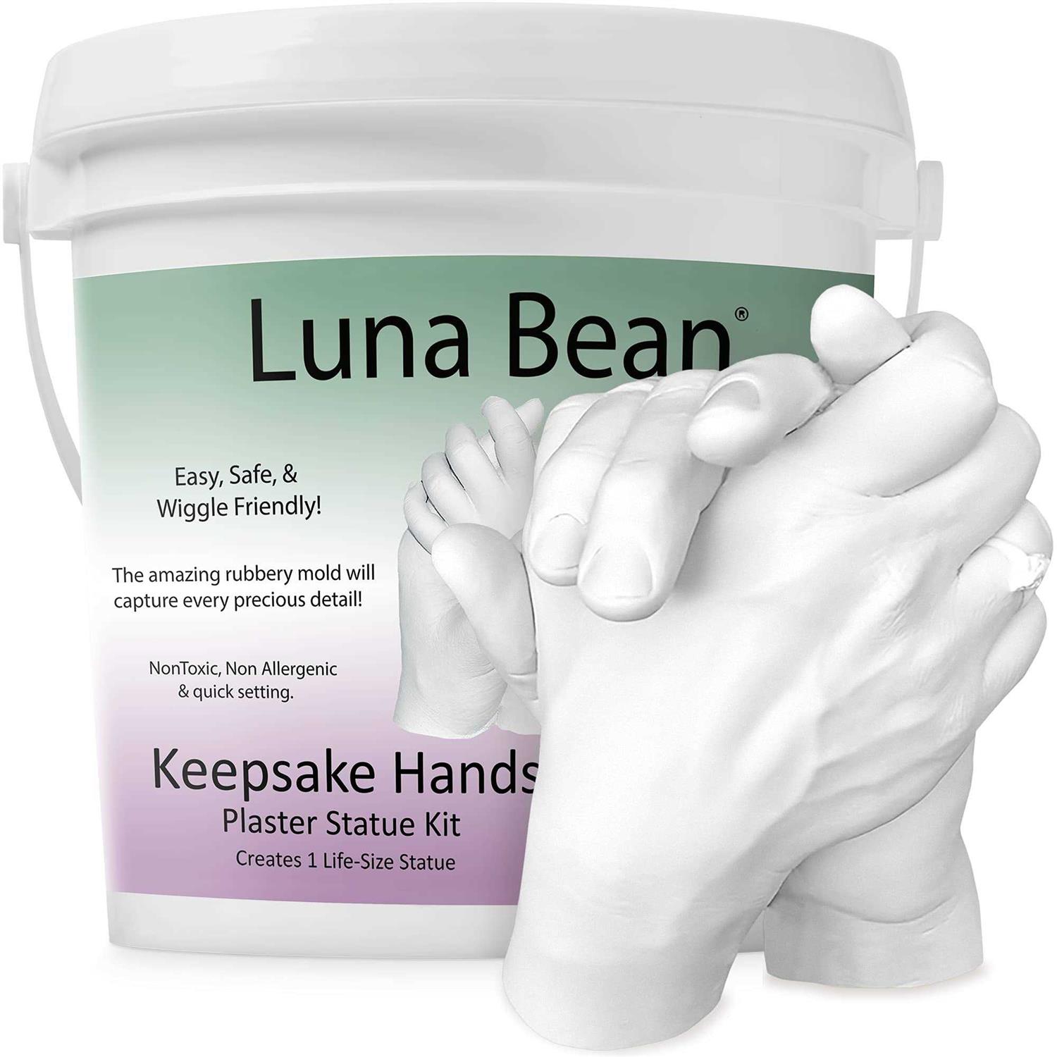 Luna Bean Baby Keepsake Hand Casting Kit Plaster Hand Molding Casting Kit for Infant Hand & Foot Molding - Zenithce
