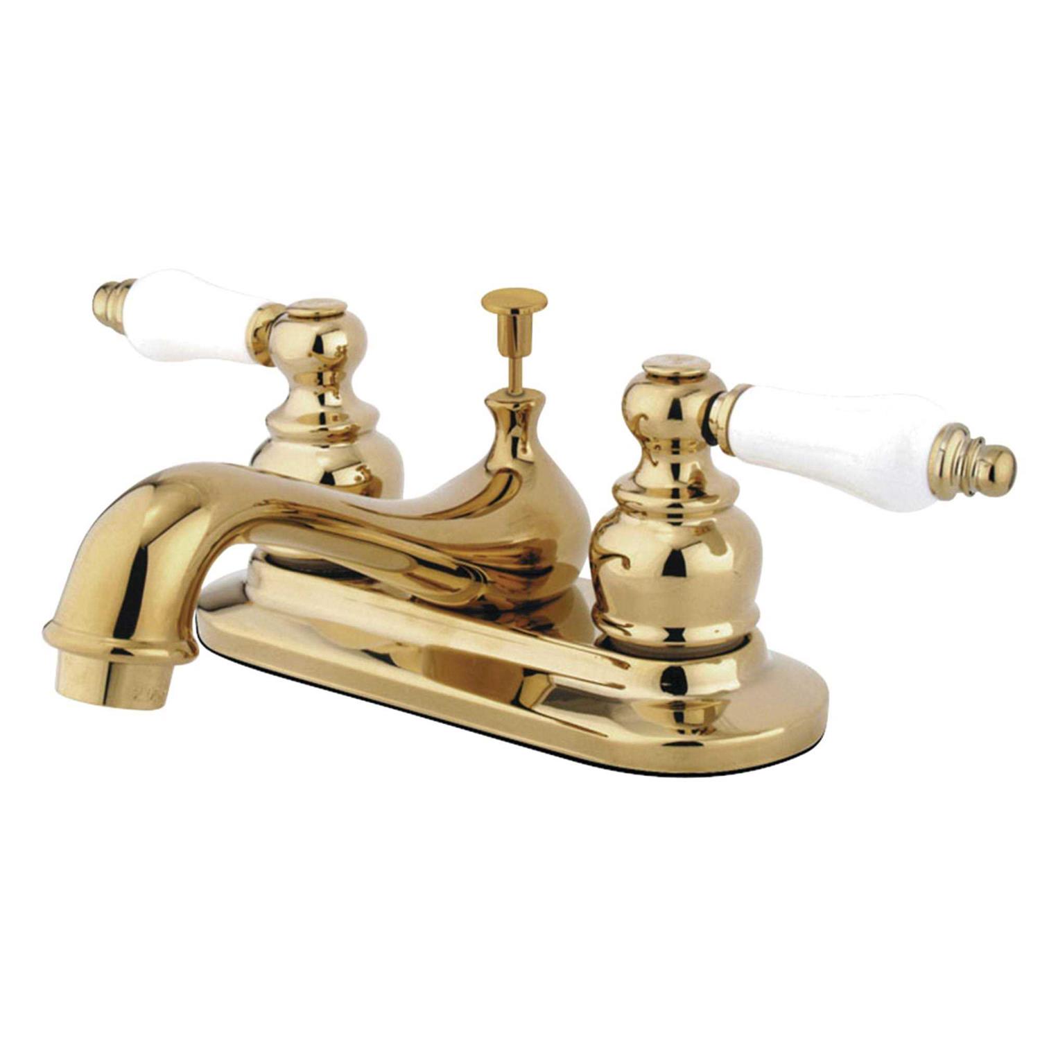 Kingston Brass KB601PX Restoration 4 in. Centerset Bathroom Faucet - Zenithce