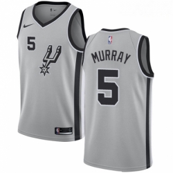 San Antonio Spurs 5 Dejounte Murray Swingman Silver Alternate Jersey Statement Edition - Zenithce